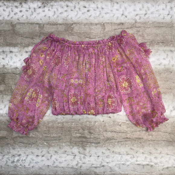 NWT💕MISA LOS ANGELES Eva Floral Off Shoulder Top Size XS - Picture 4 of 9